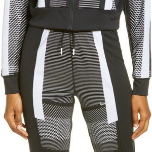 Nike Pro Dri fit 7/8 joggers, Black, White Stripe - XS